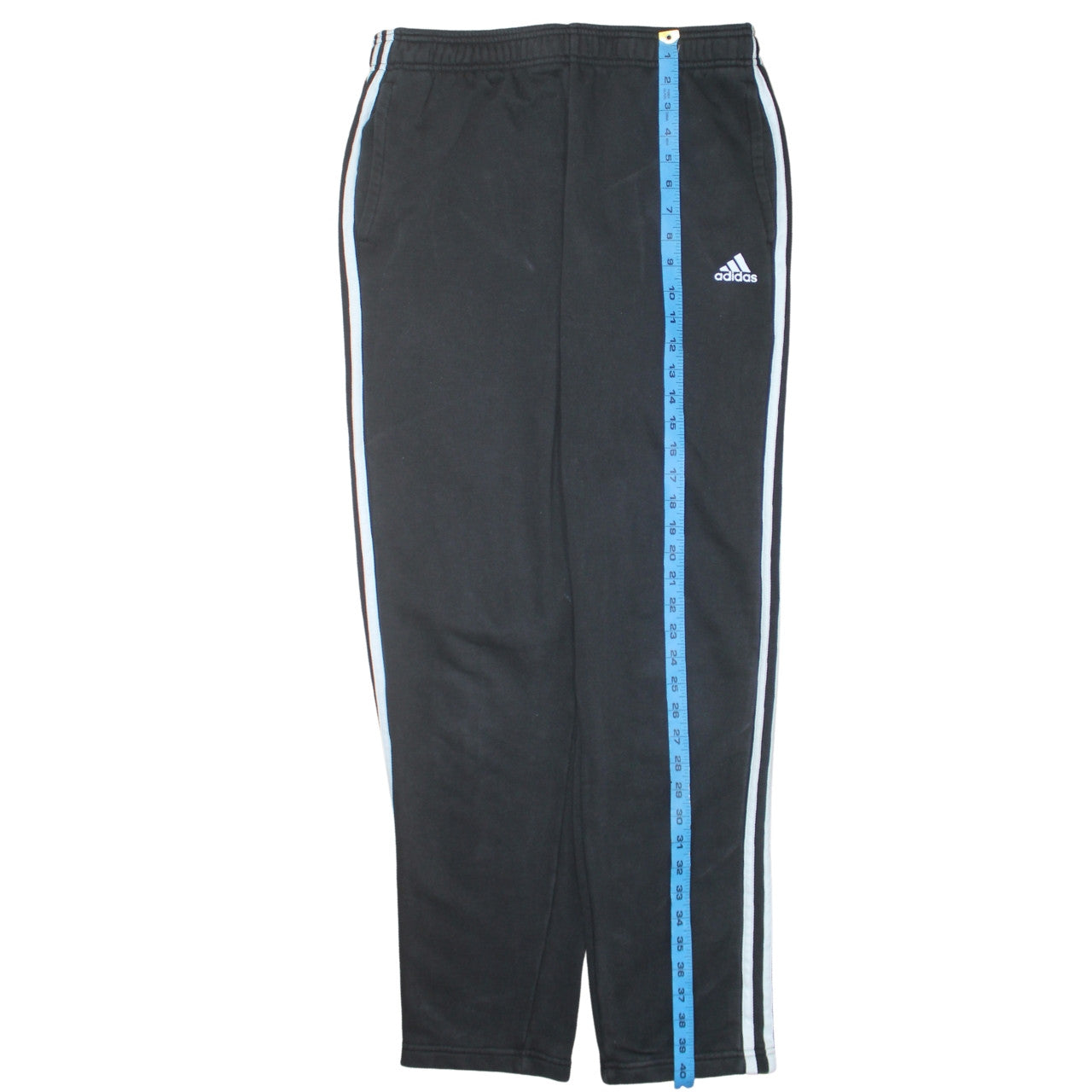 Adidas Men's Black L Jogger Sweatpants with Stripes