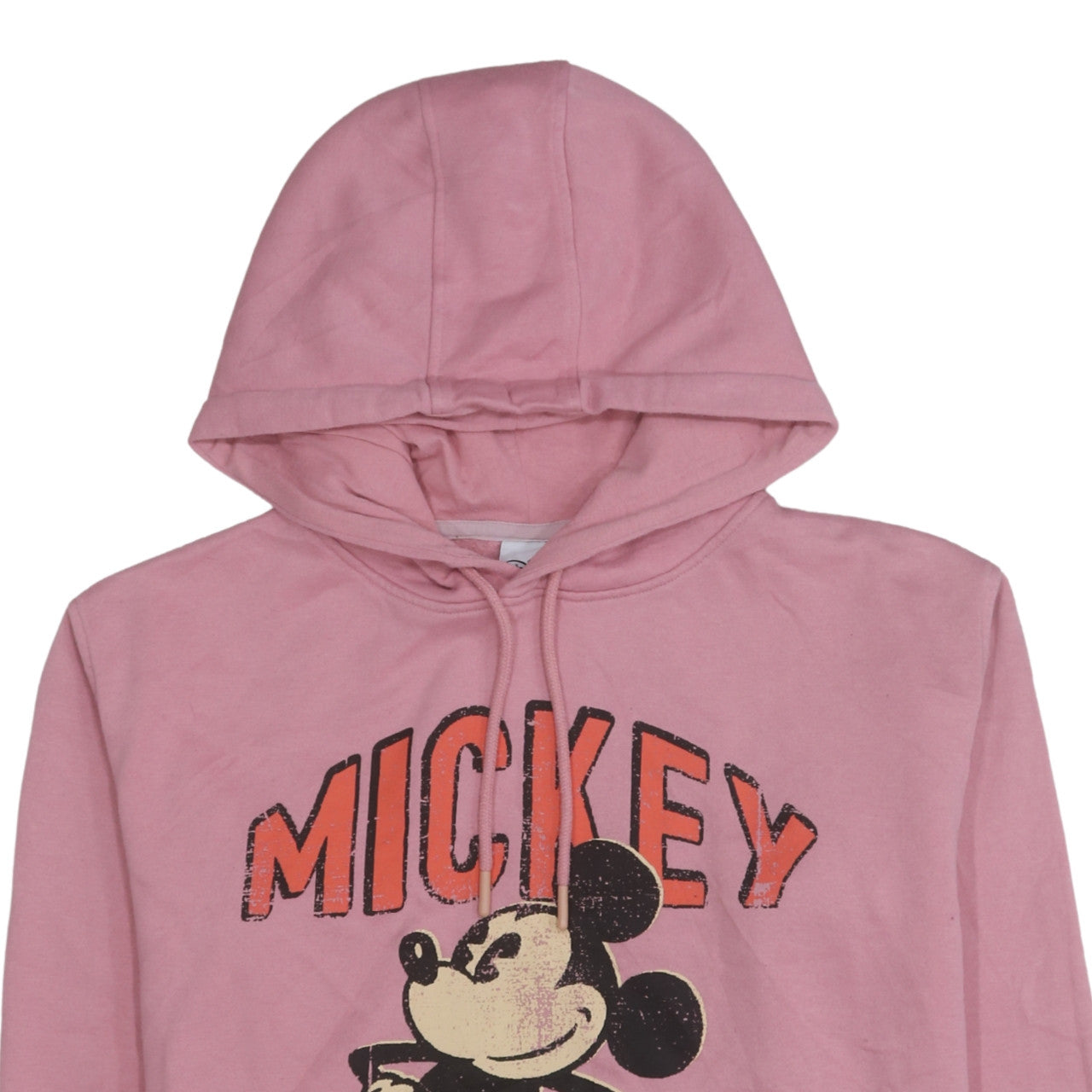 Primark Disney Women Pink Hooded Pullover Hoodie XS Mickey Mouse Print