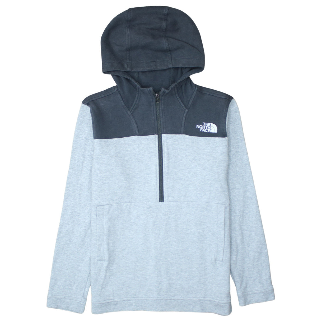 The North Face Boys Grey Colourblock Half Zip Hoodie XL