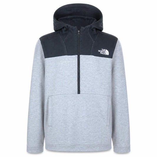 The North Face Boys Grey Colourblock Half Zip Hoodie XL