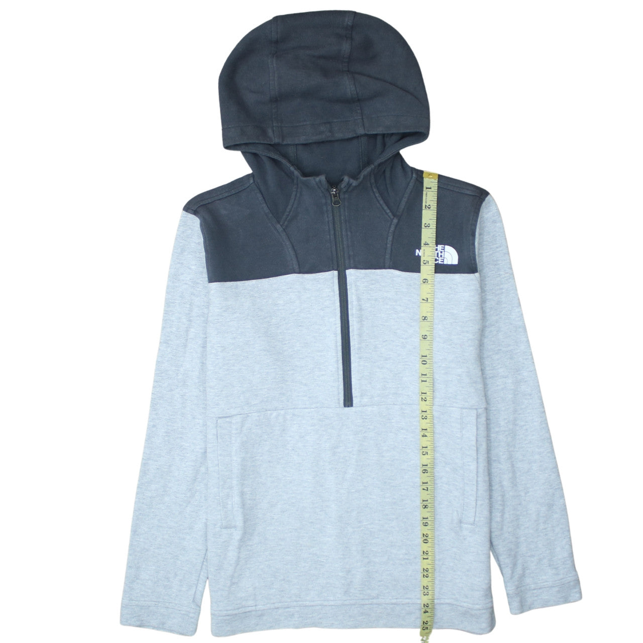 The North Face Boys Grey Colourblock Half Zip Hoodie XL