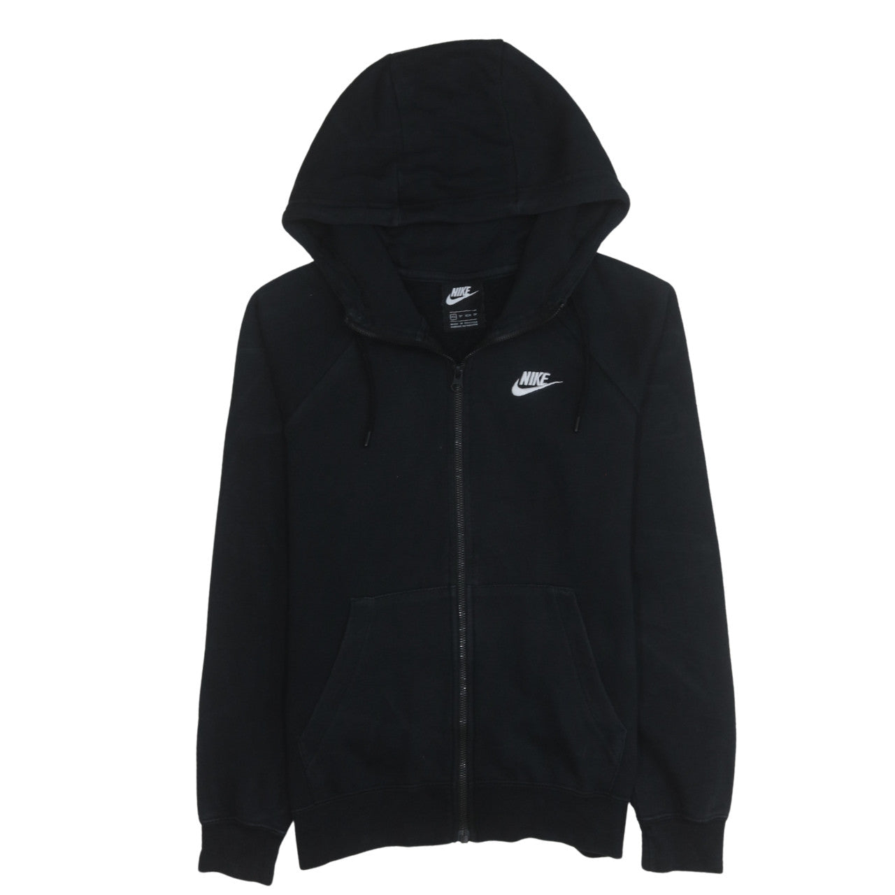 Nike Men's Black XS Full Zip Hoodie Sweatshirt Logo Fleece