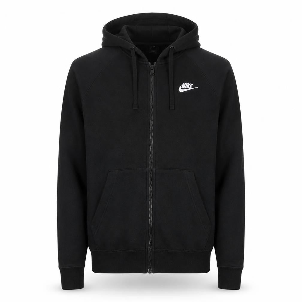 Nike Men's Black XS Full Zip Hoodie Sweatshirt Logo Fleece