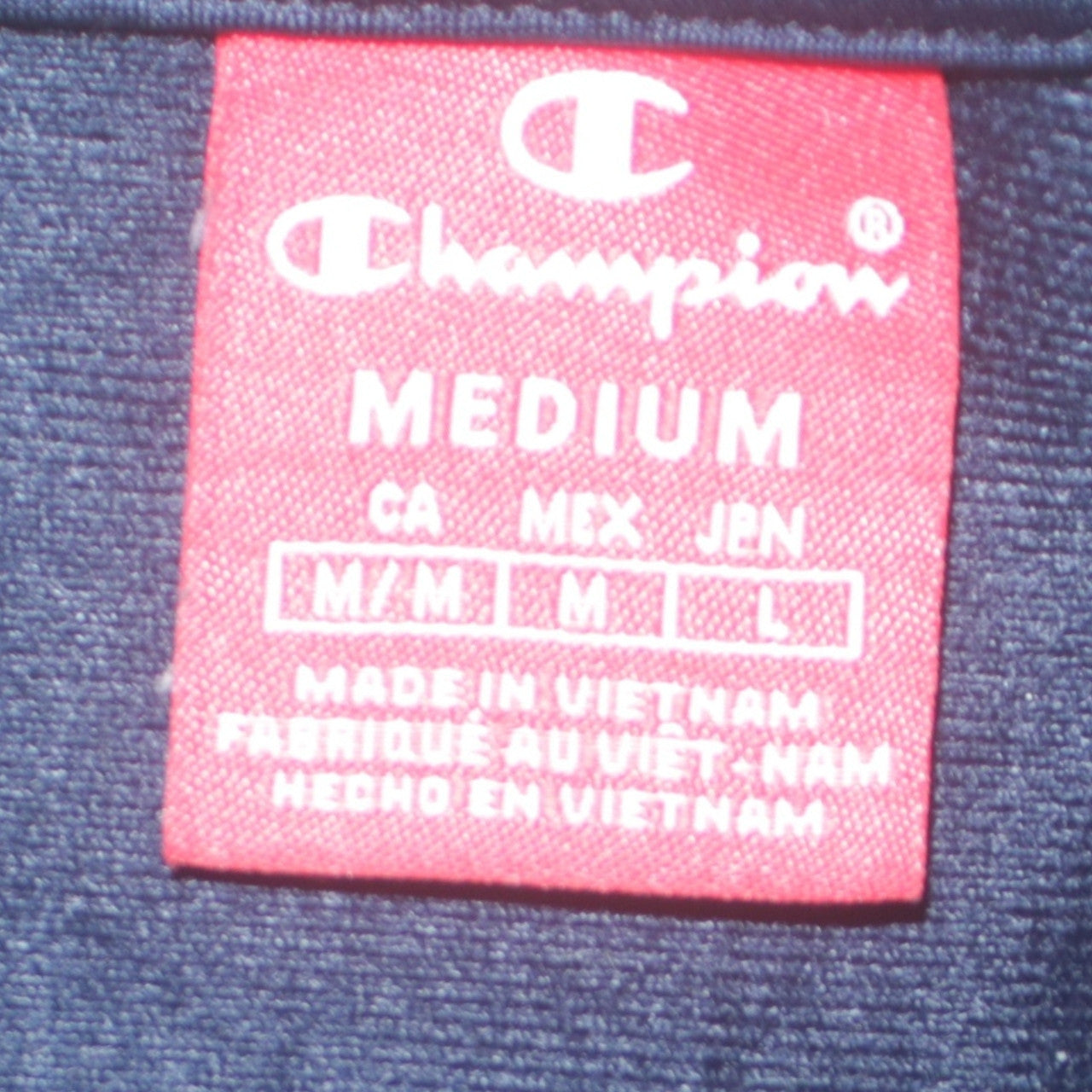 Champion Men's Blue Full Zip Sweatshirt Jacket - Size M