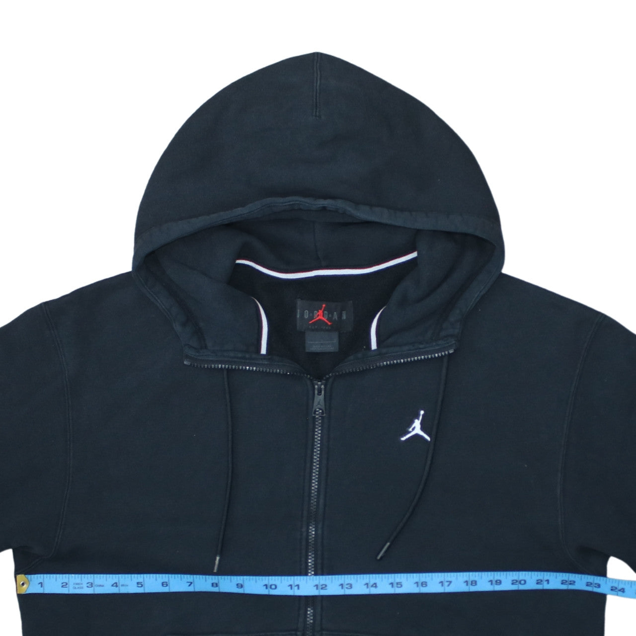 Jordan Men's Black Full Zip Hoodie in Size M - Sports Fleece Sweatshirt