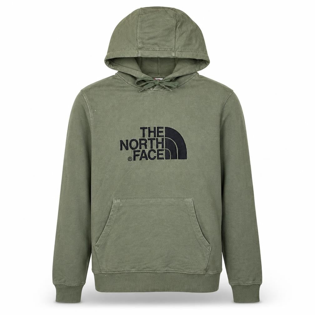 The North Face Mens Green Pullover Hoodie Size S Outdoor Logo