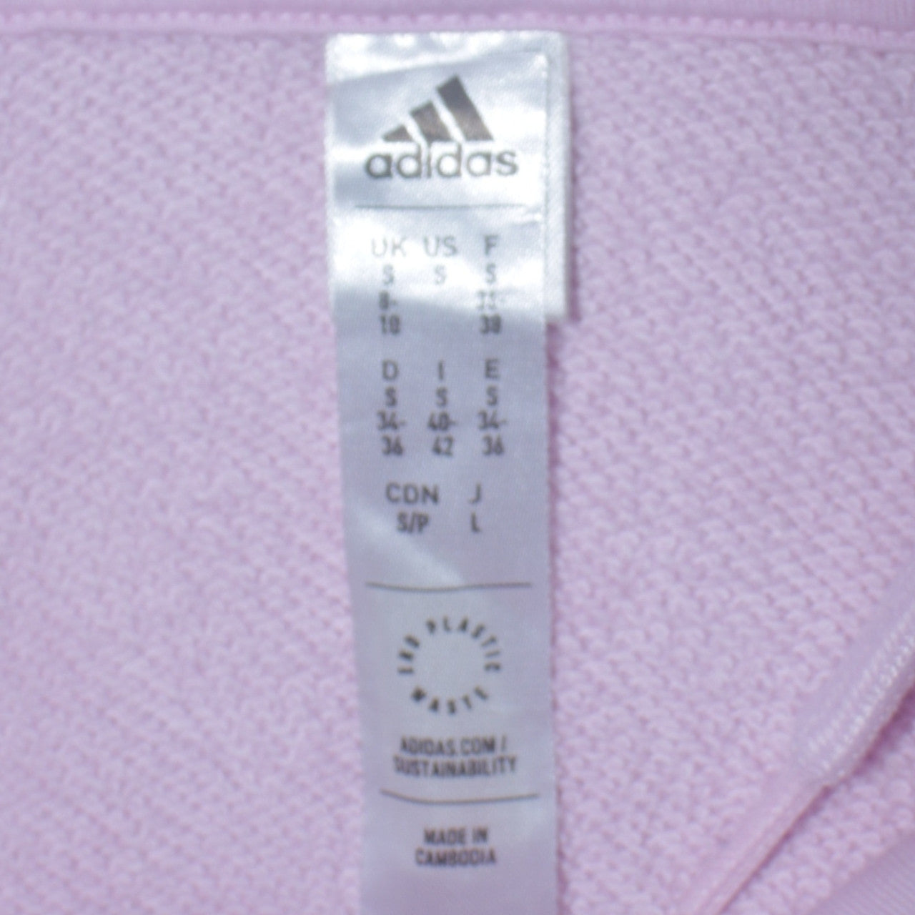 Adidas Women Pink Pullover Hoodie Small Logo Print Lined Hooded