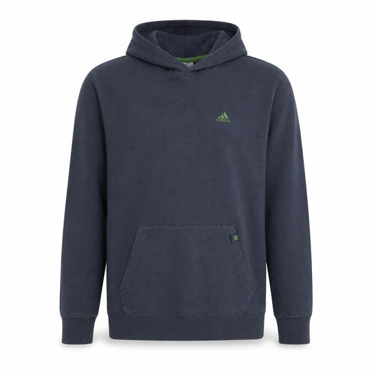 Adidas Men Blue Pullover Hoodie M Regular Fit Sports Style