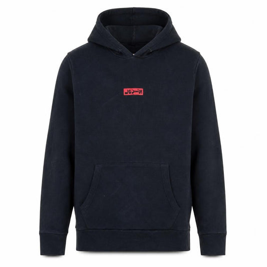 Front view of Levi's Men's Black Pullover Hoodie S Logo Fleece Classic Style