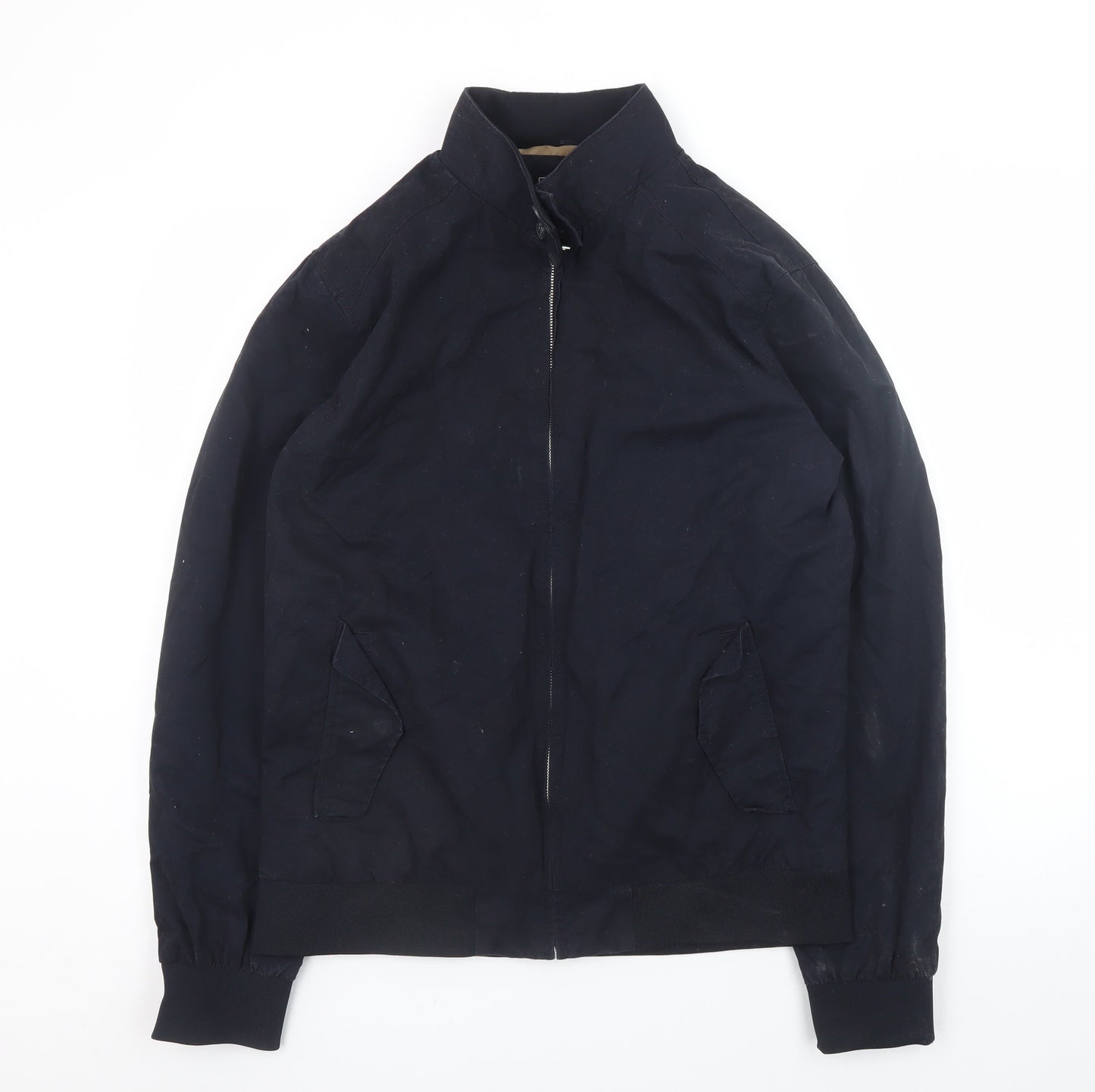 Peacocks Mens Blue Bomber Jacket Medium Cotton Blend Casual Zip