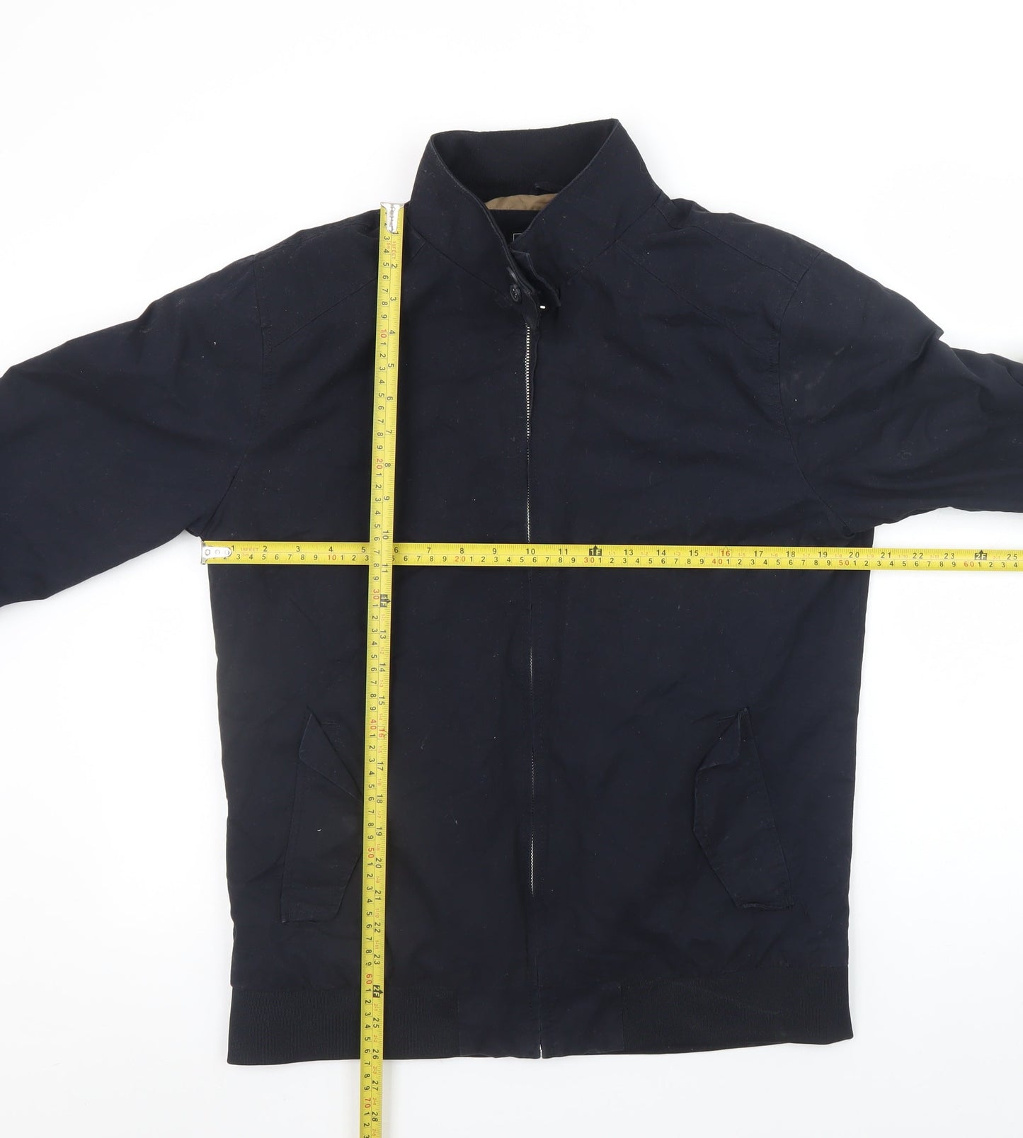 Peacocks Mens Blue Bomber Jacket Medium Cotton Blend Casual Zip