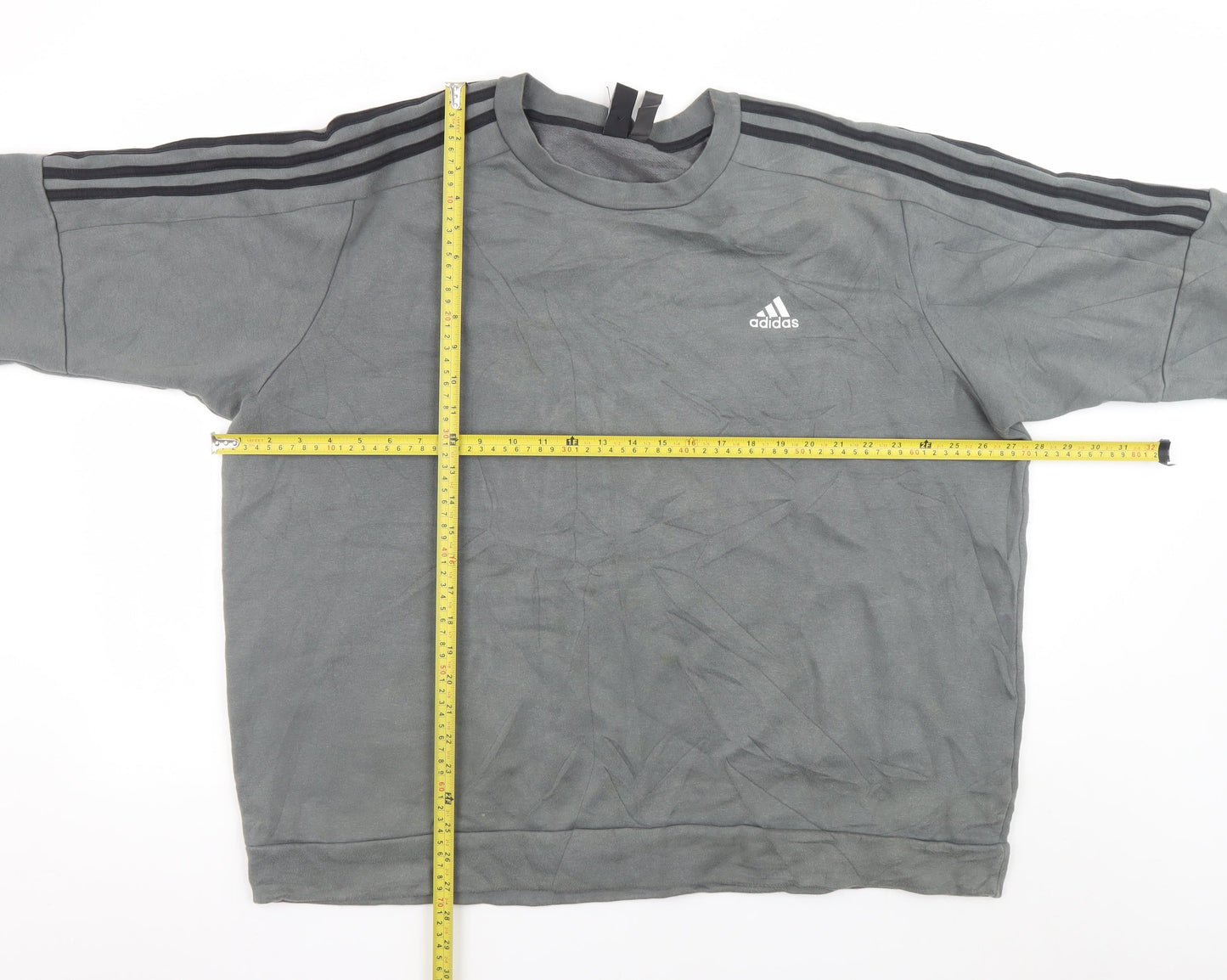 Adidas Men's Grey XL Pullover Crew Neck Sweatshirt