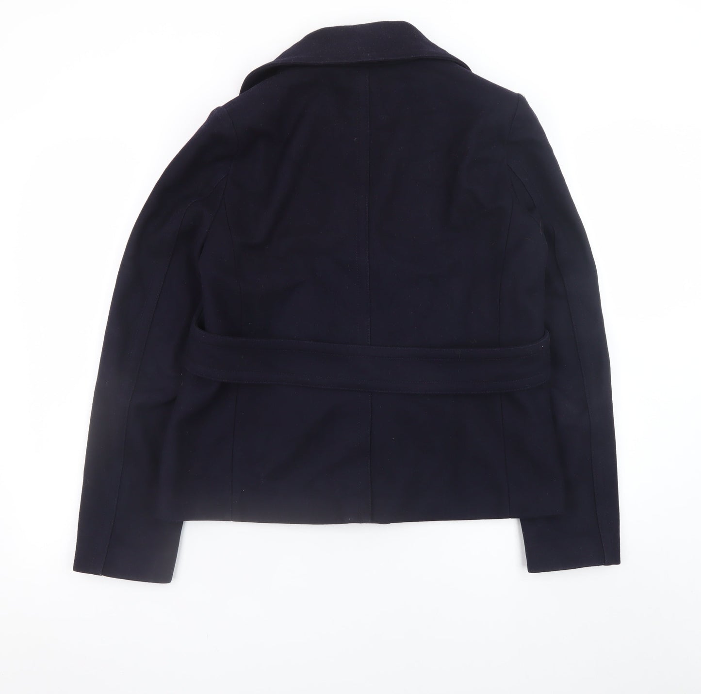 Gap Women's Blue Wool Pea Coat Jacket Medium Lined Double Breasted
