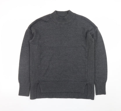 Next Women Grey Mock Neck Long Sleeve Pullover Jumper Size S