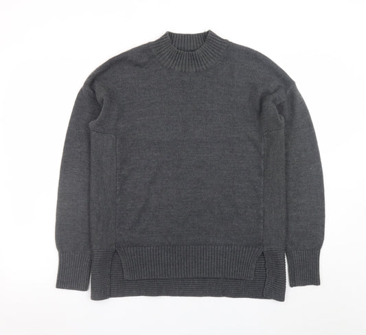 NEXT Women Grey Mock Neck Long Sleeve Pullover Jumper Size S