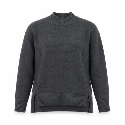 Next Women Grey Mock Neck Long Sleeve Pullover Jumper Size S