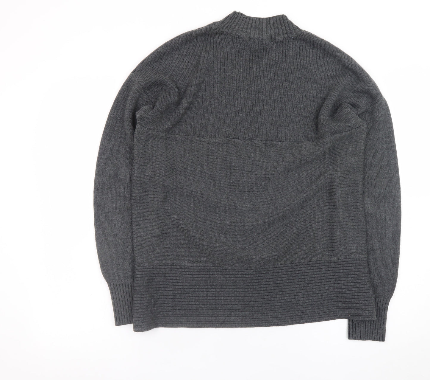 NEXT Women Grey Mock Neck Long Sleeve Pullover Jumper Size S