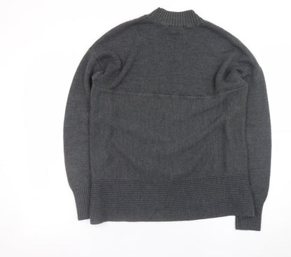 Next Women Grey Mock Neck Long Sleeve Pullover Jumper Size S