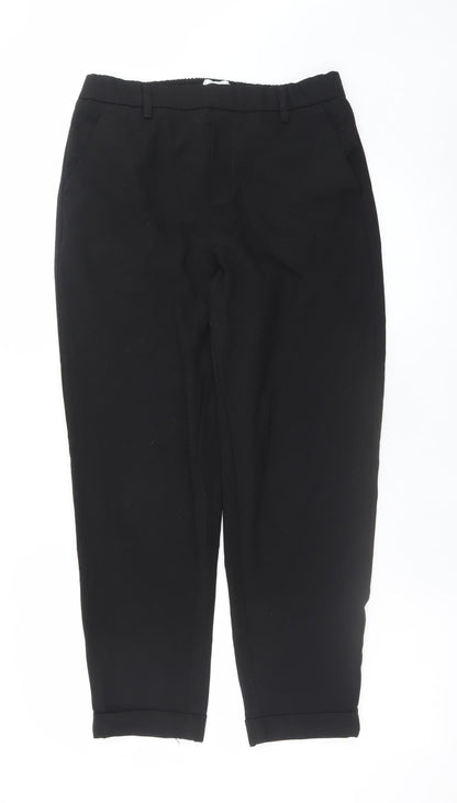 Savida Women’s Black Cropped Trousers Size 12 Polyester Blend