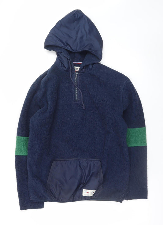 Tommy Jeans Men’s Blue Fleece Pullover Hoodie Size S