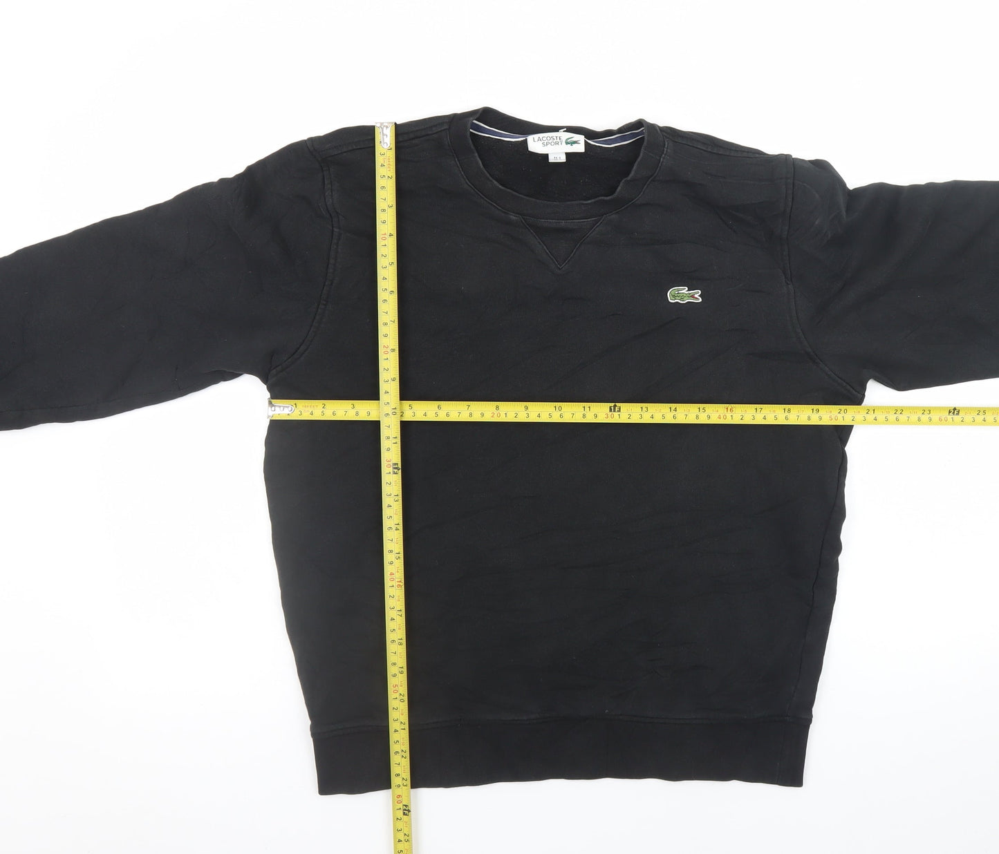 Lacoste Sport Men’s Black Crew Neck Sweatshirt Size S Regular Fit