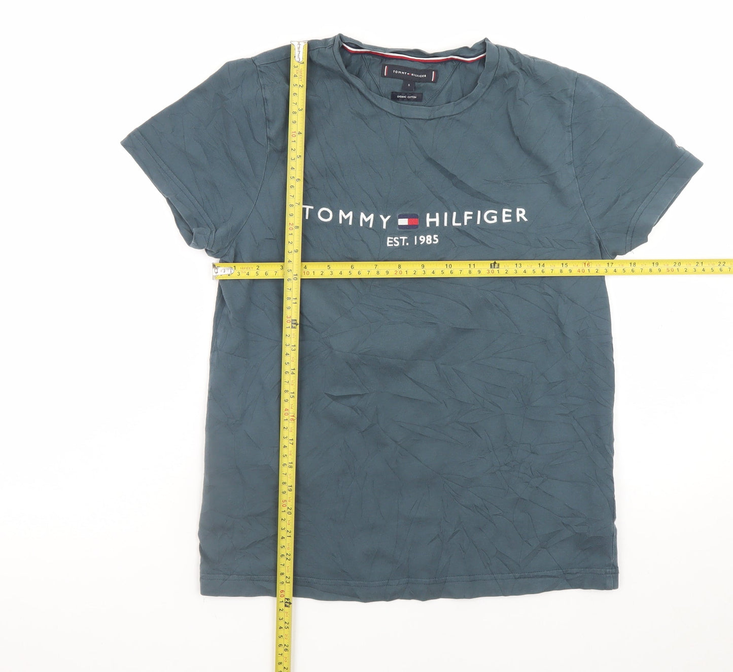 Tommy Hilfiger Men's Blue Logo Short Sleeve Crew Neck T-Shirt Size S