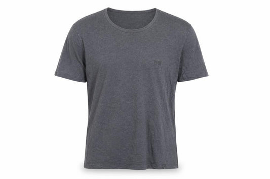 Front view of Hugo Boss Men's Grey Crew Neck Short Sleeve T-Shirt, size L