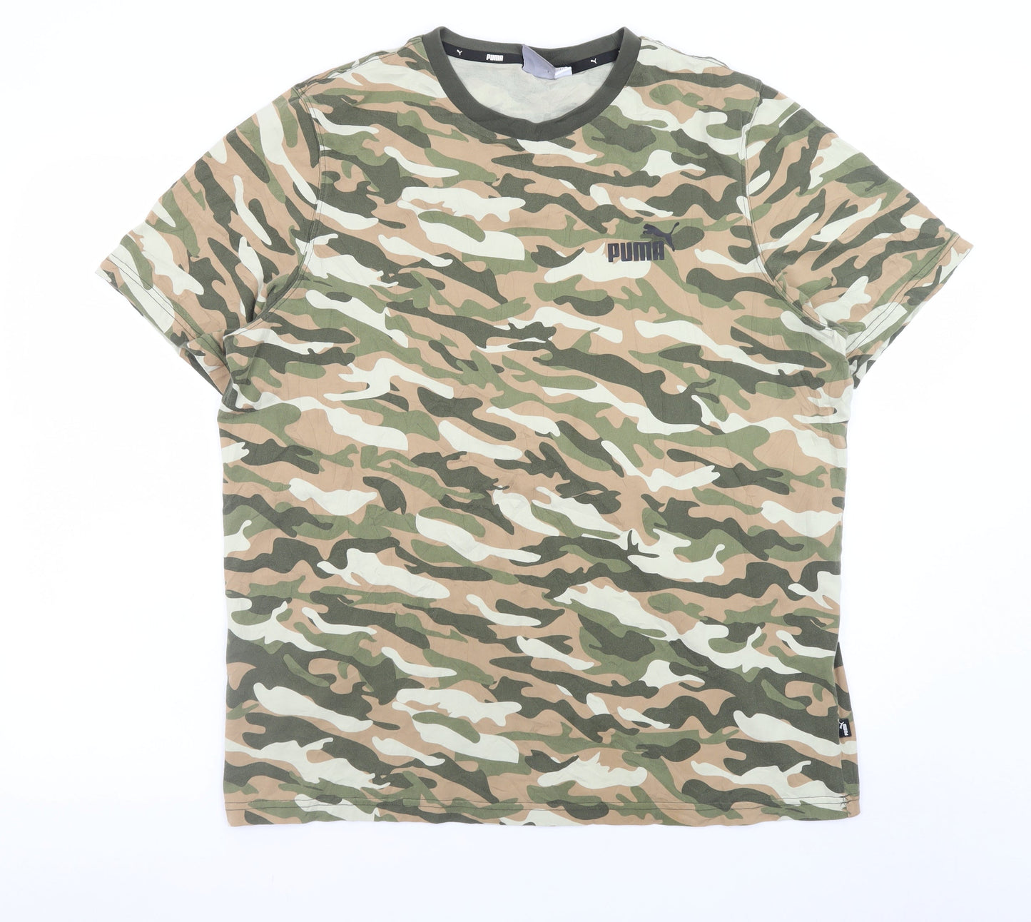 Puma Men's XL Camouflage Crew Neck Cotton T-Shirt