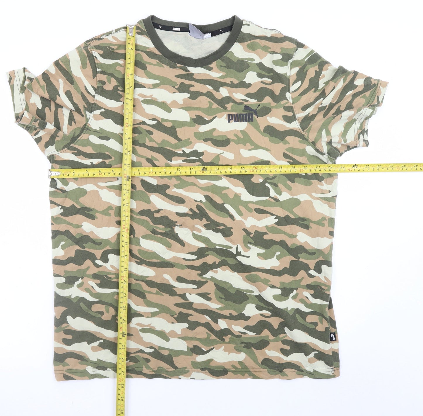 Puma Men's XL Camouflage Crew Neck Cotton T-Shirt