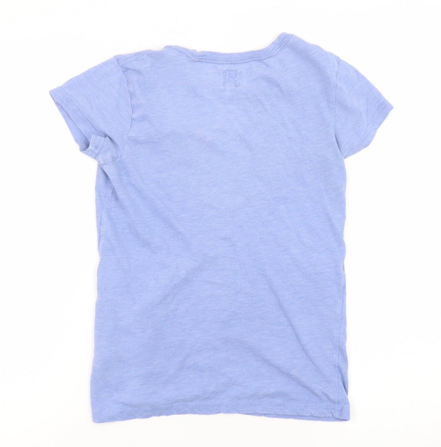 Jack Wills Womens Blue Basic T-Shirt Size 6 Short Sleeve