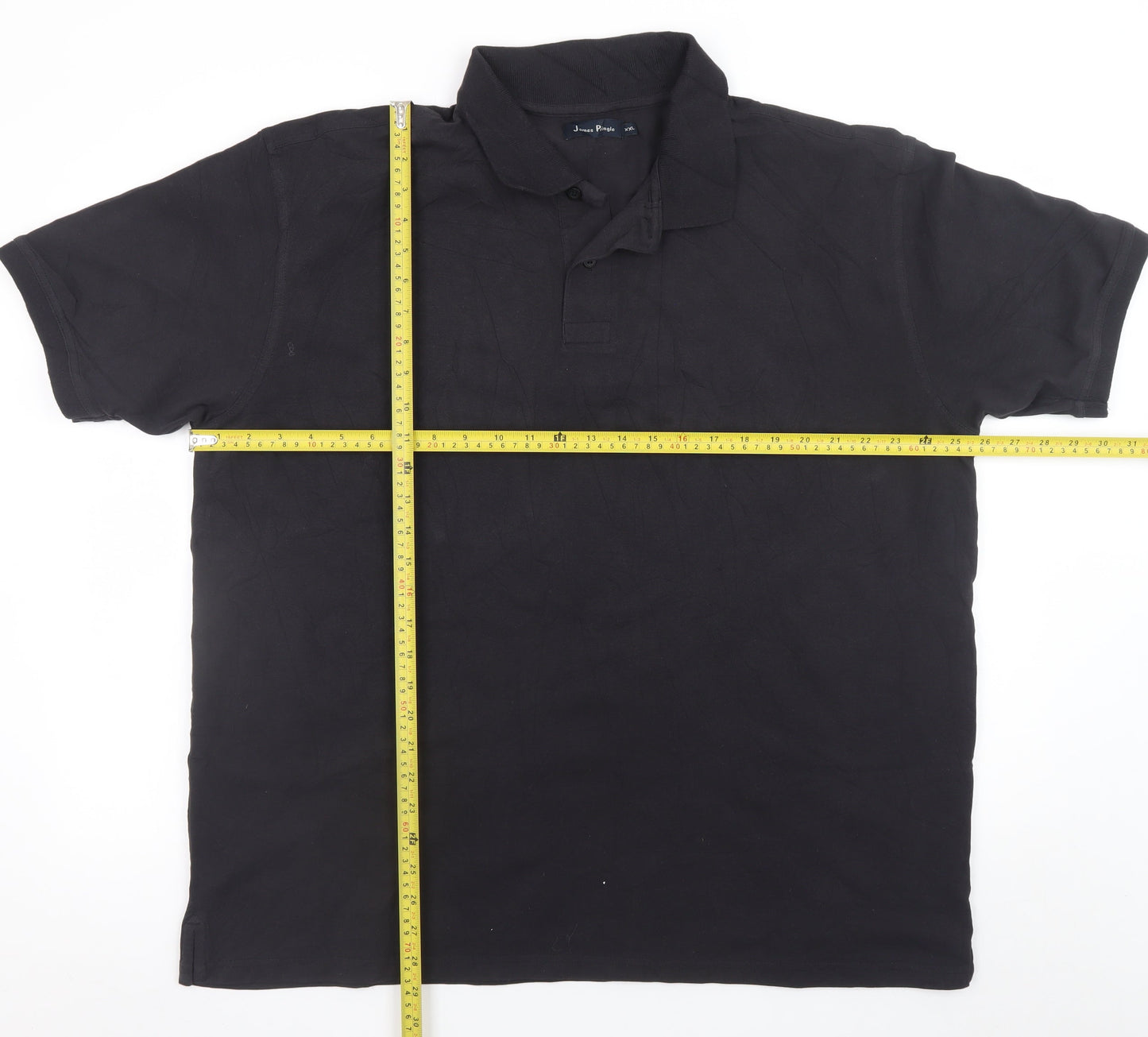 James Pringle Men's Black 2XL Cotton Polo Shirt