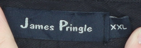James Pringle Men's Black 2XL Cotton Polo Shirt