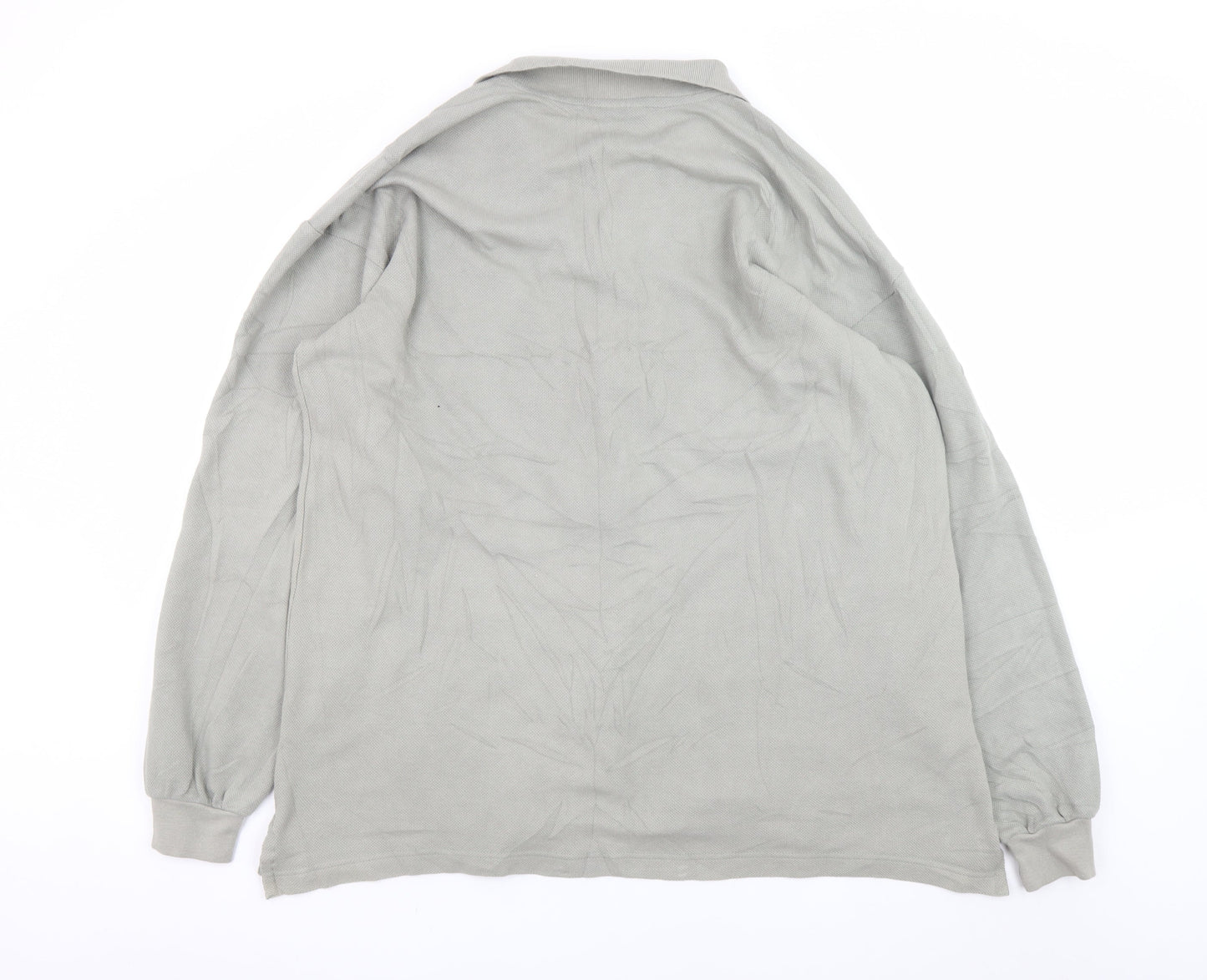 Hanes Men’s Grey XL Cotton Collared Button Basic Jacket