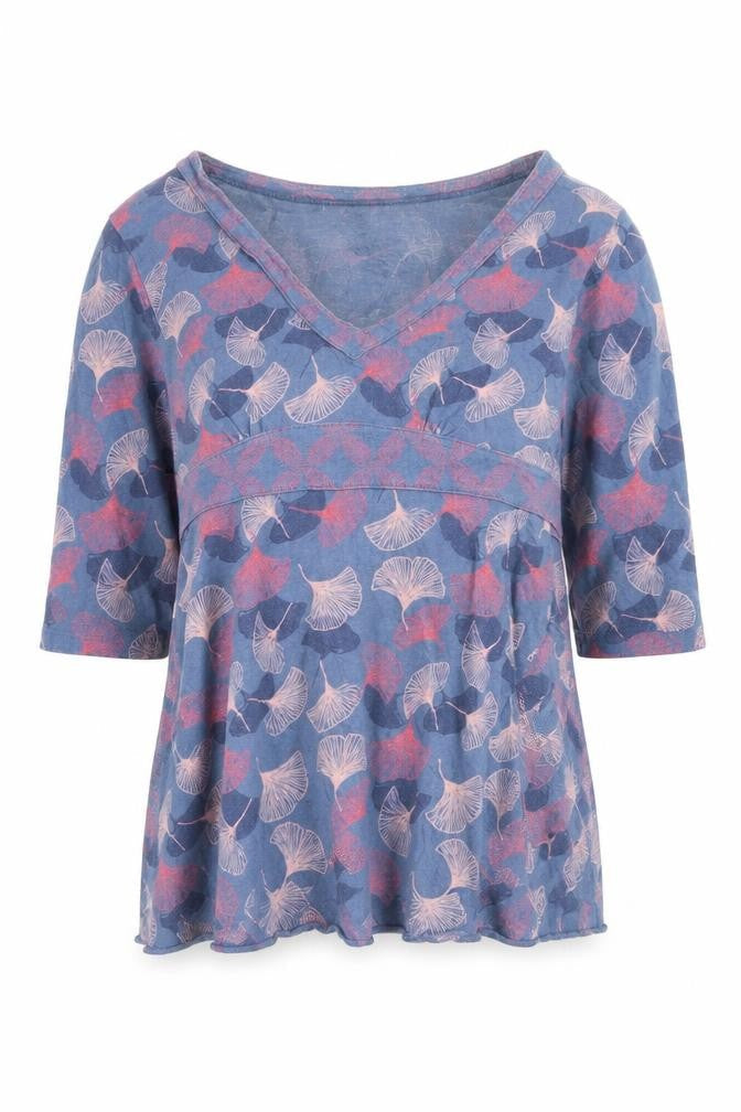 White Stuff Womens Blue Floral Tunic Blouse Size 12