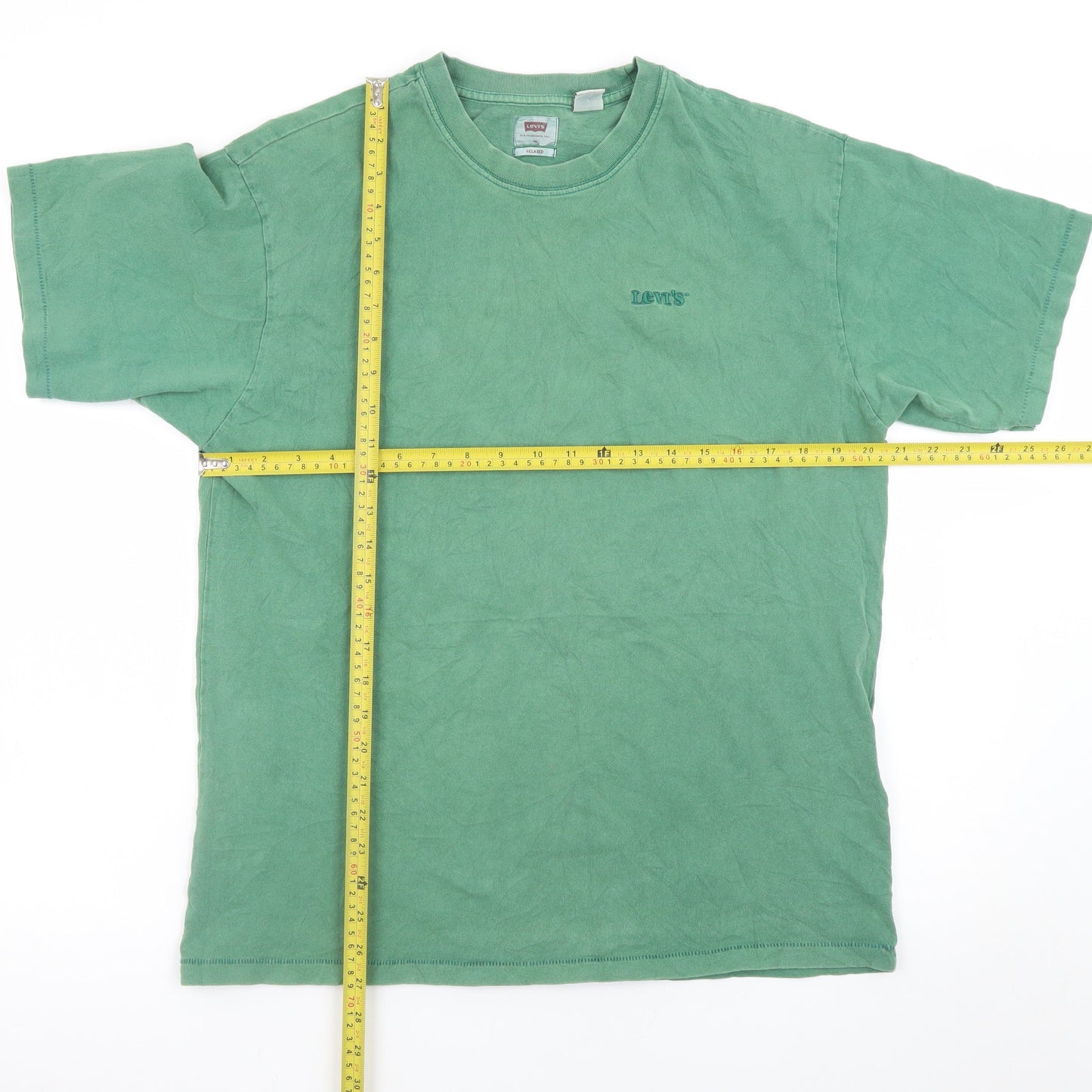 Levi's Men's Green Relaxed Fit Cotton Crew Neck T-Shirt M