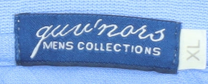 Guv’nors Men Blue XL Polo Shirt Cotton Blend Casual Top