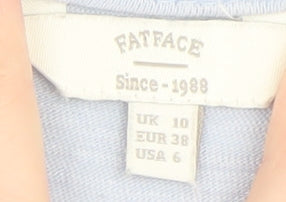 Fatface Women's Blue Cotton Ruffle Camisole Tank Top Size 10