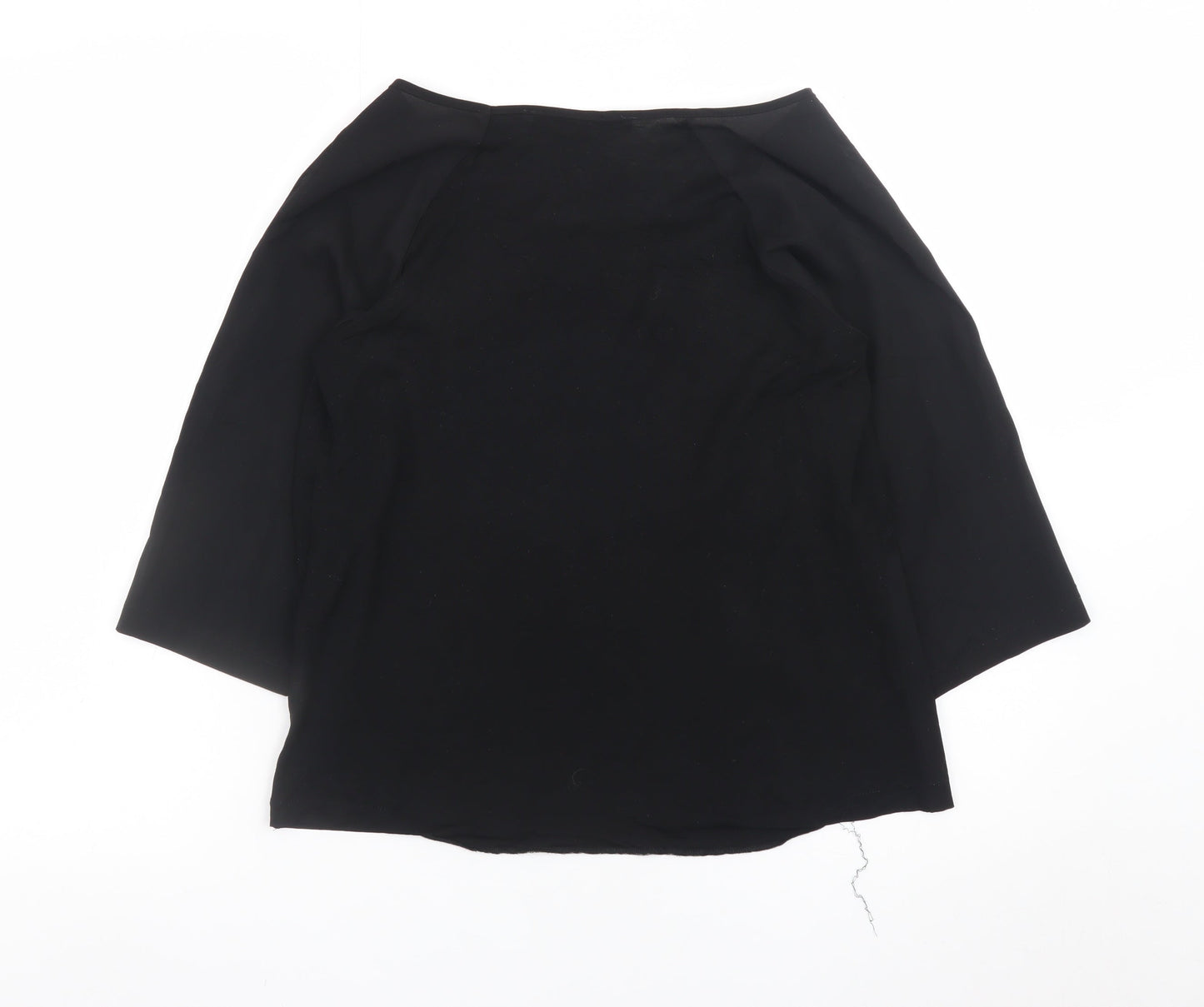 French Connection Women's Black 3/4 Sleeve Basic Blouse M