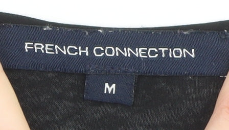 French Connection Women's Black 3/4 Sleeve Basic Blouse M