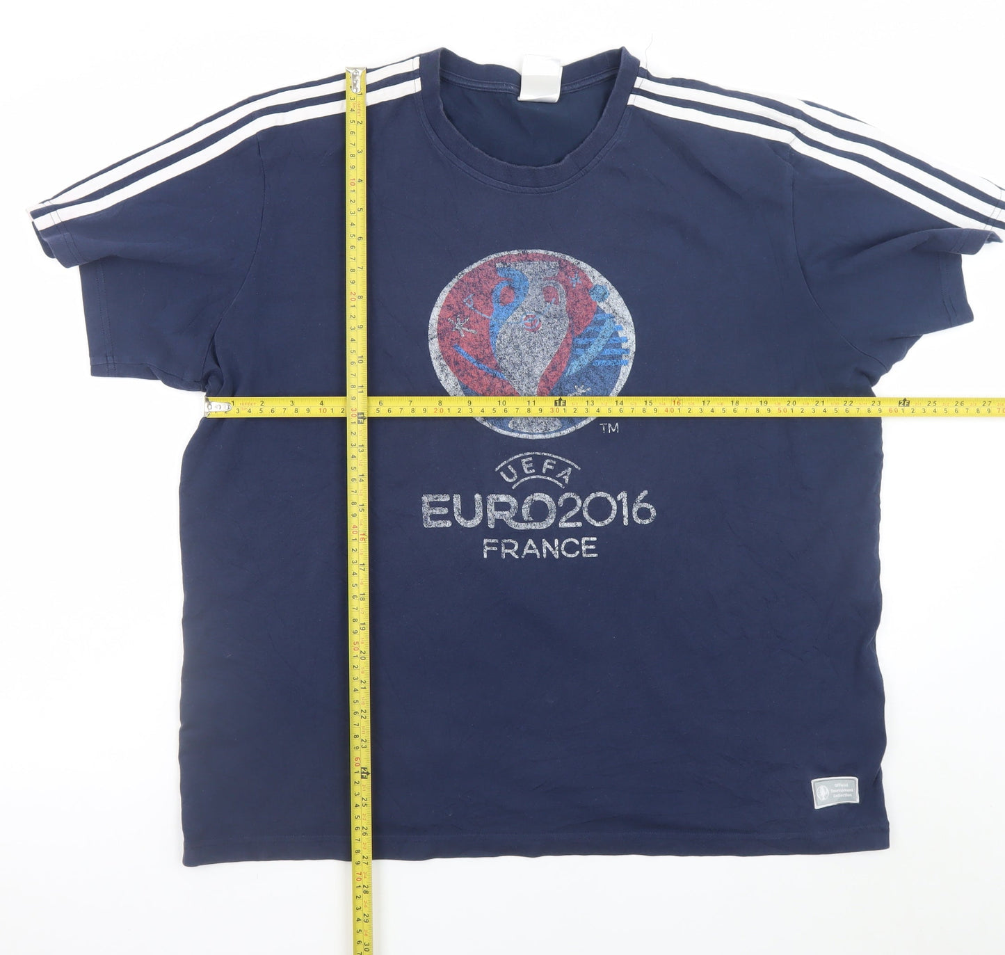 Adidas Men's Navy UEFA Euro 2016 Climalite Short Sleeve T-Shirt XL
