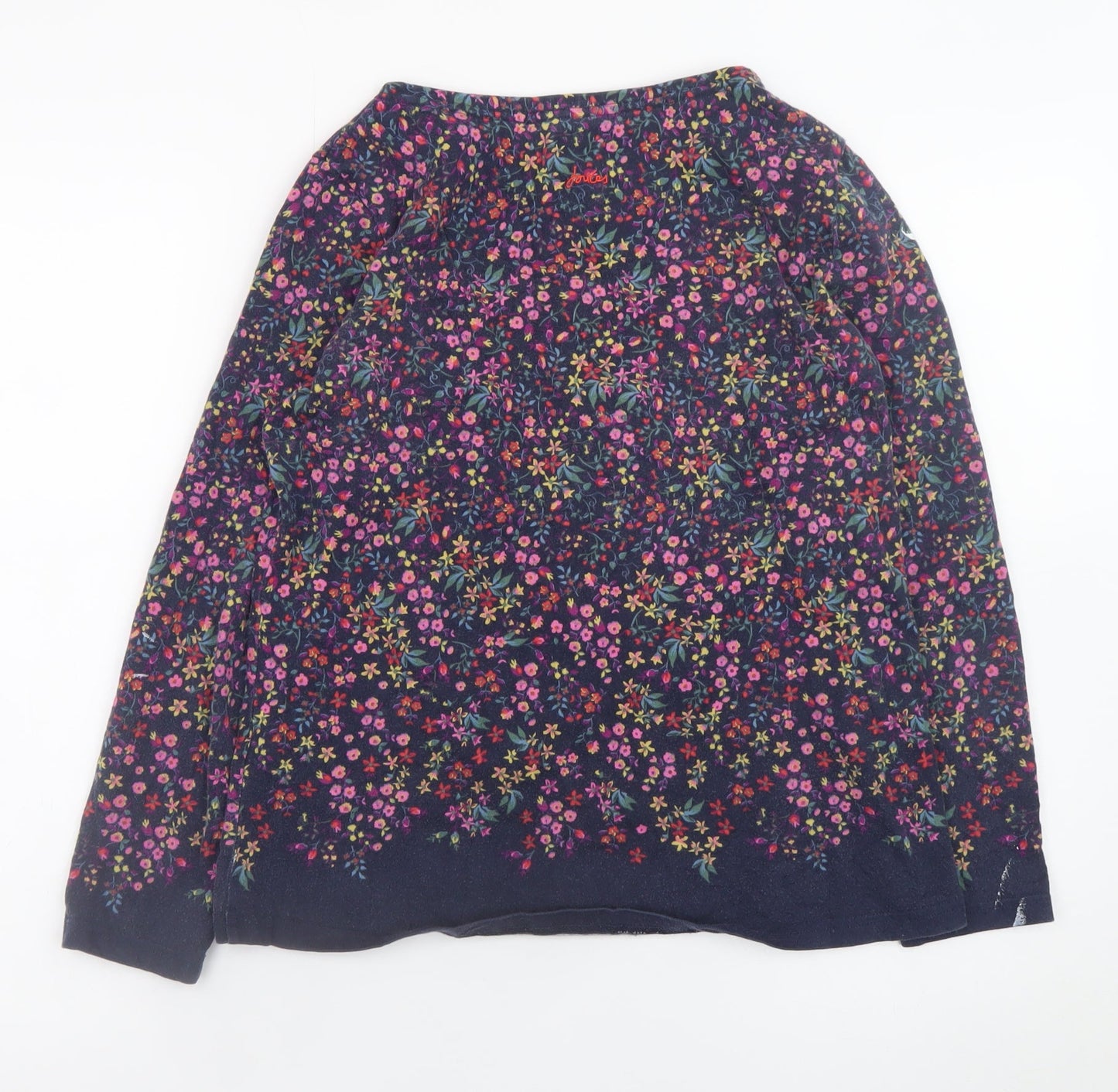 Joules Womens Multicoloured Floral Cotton Long Sleeve Top UK 12