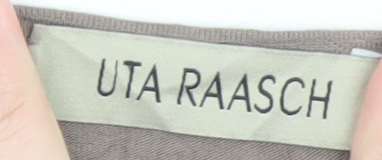Uta Raasch Women’s Brown Sequin Short Sleeve Viscose T-Shirt Size 14