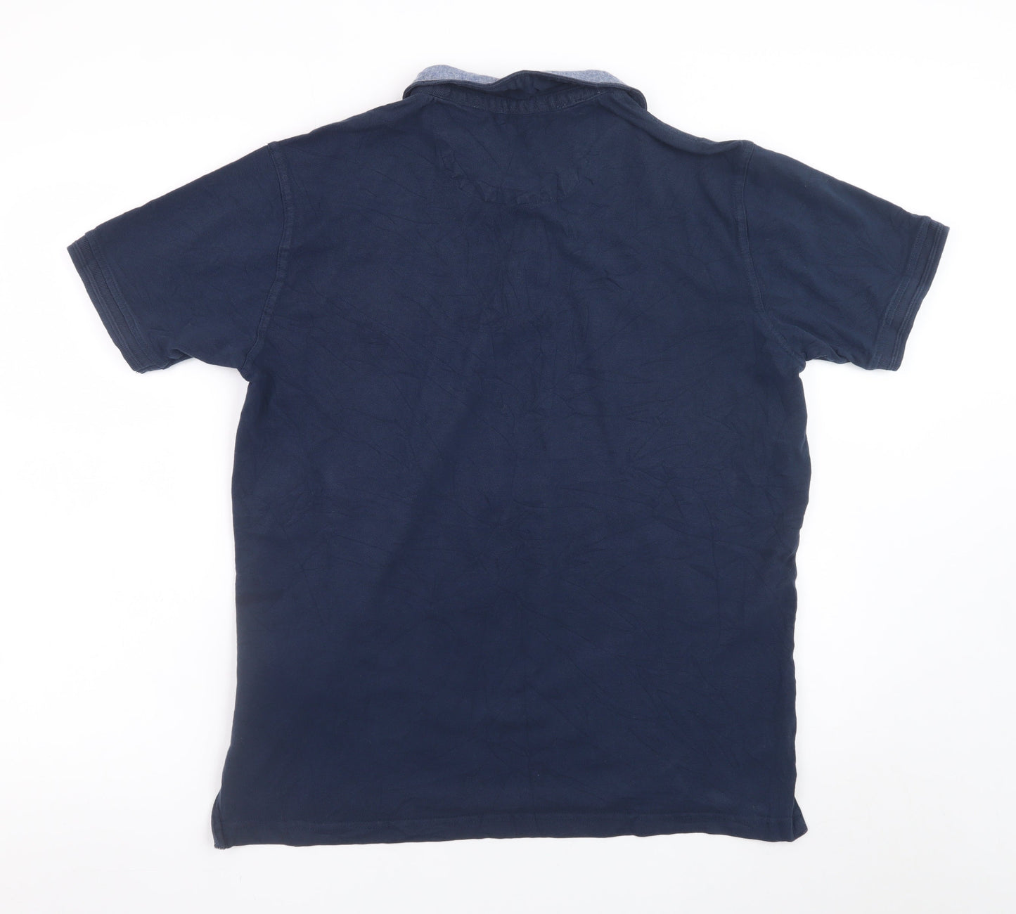Pierre Cardin Men's Blue Cotton Short Sleeve Polo Shirt Size L