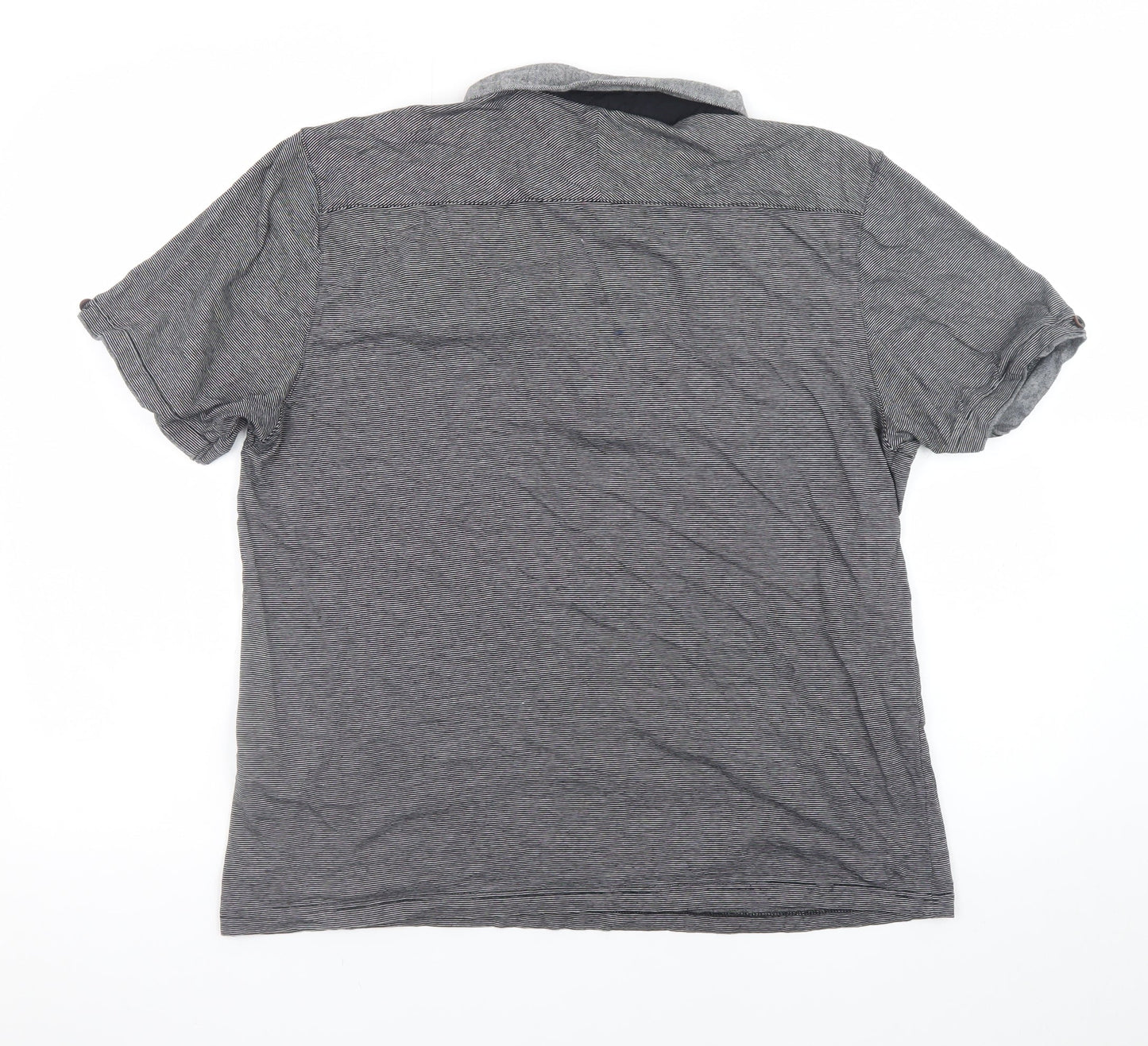 Ted Baker London Men's Grey Short Sleeve Polo Shirt Size XL Classic Cotton