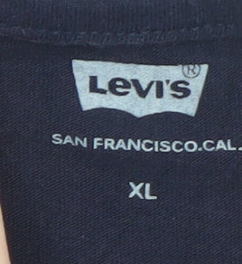 Levi's Men's Blue XL Graphic Print Crew Neck T-Shirt