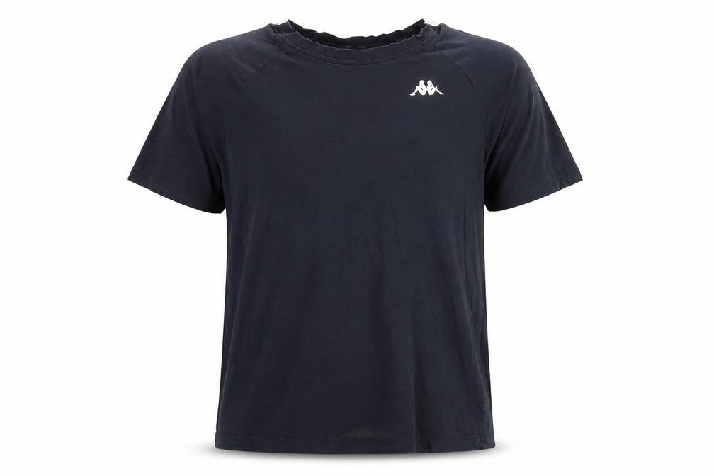 Kappa Mens Black Large Short Sleeve Crew Neck Logo T-Shirt