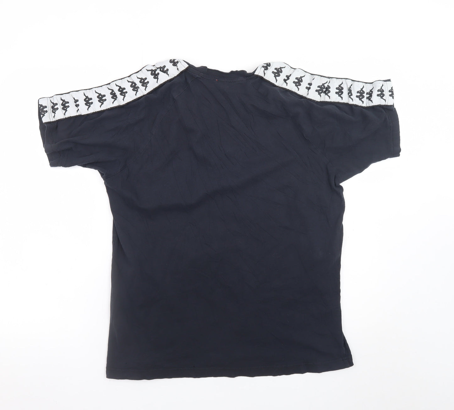 Kappa Mens Black Large Short Sleeve Crew Neck Logo T-Shirt