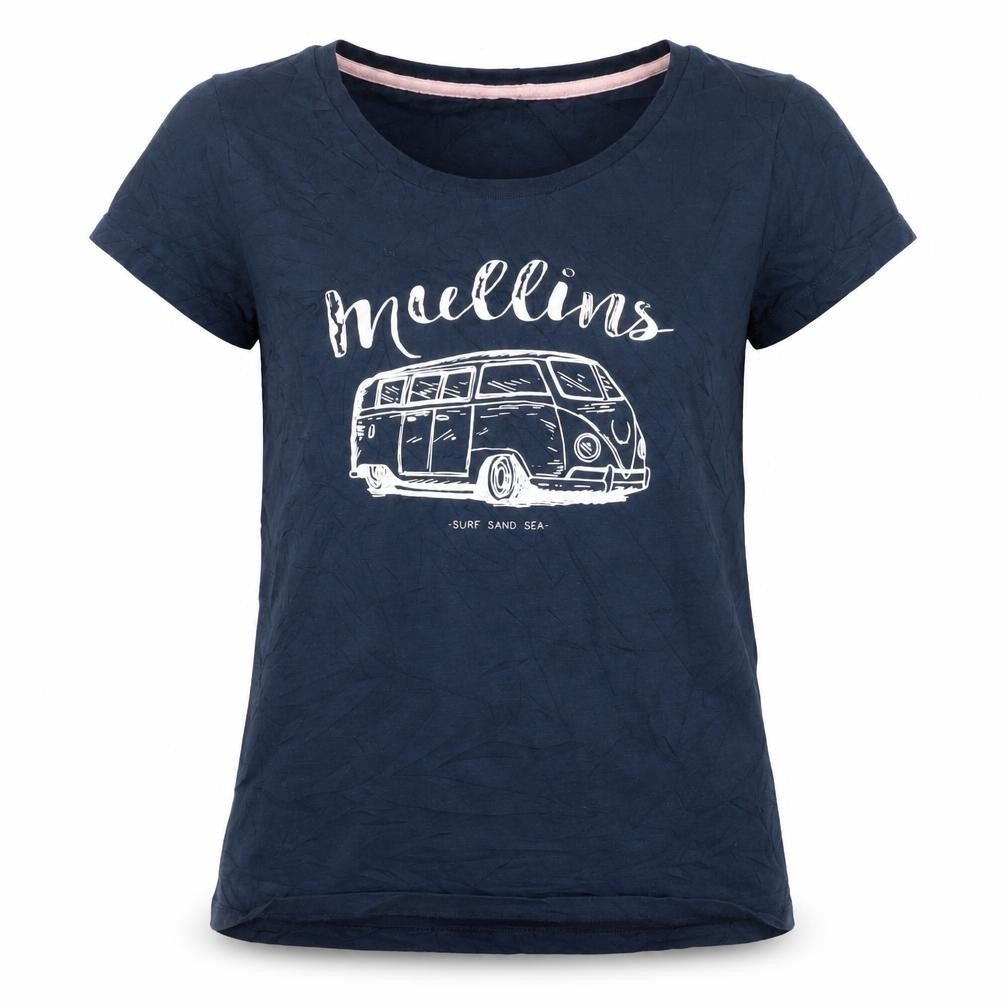 Mullins Bay Womens Blue Size 12 Cotton Crew Neck Surf T-Shirt