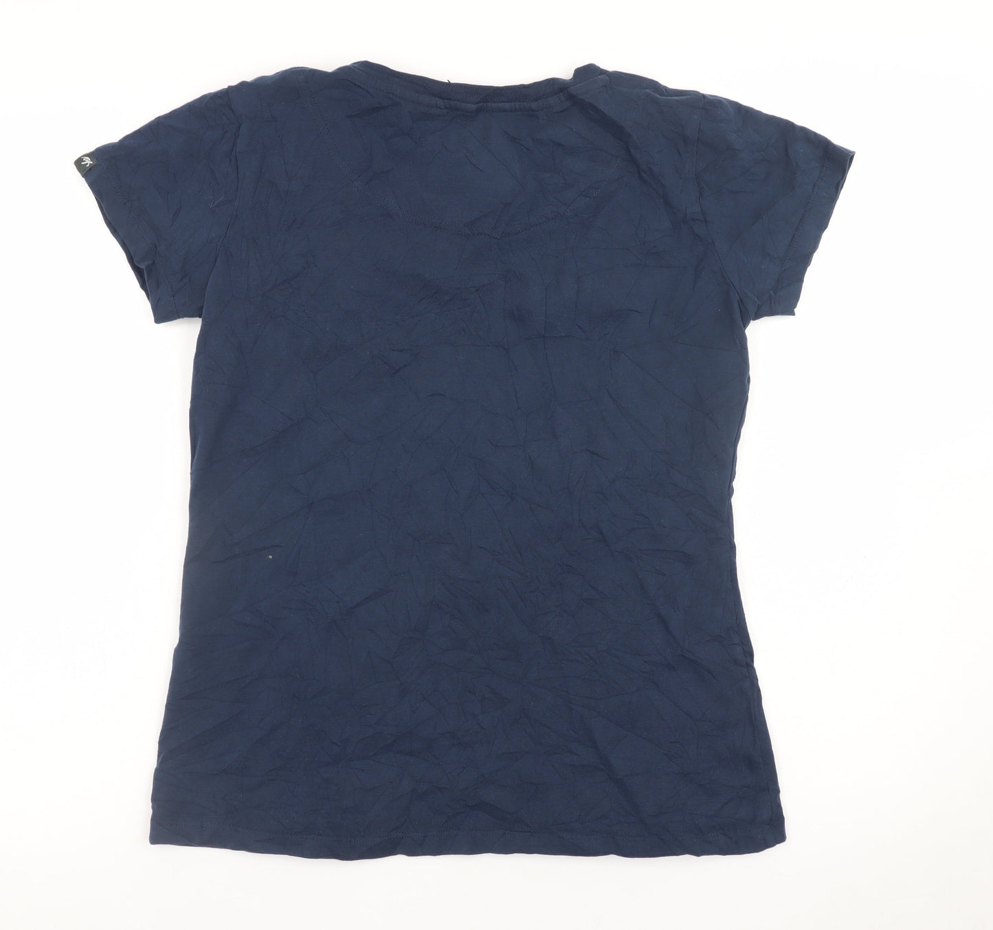 Mullins Bay Womens Blue Size 12 Cotton Crew Neck Surf T-Shirt
