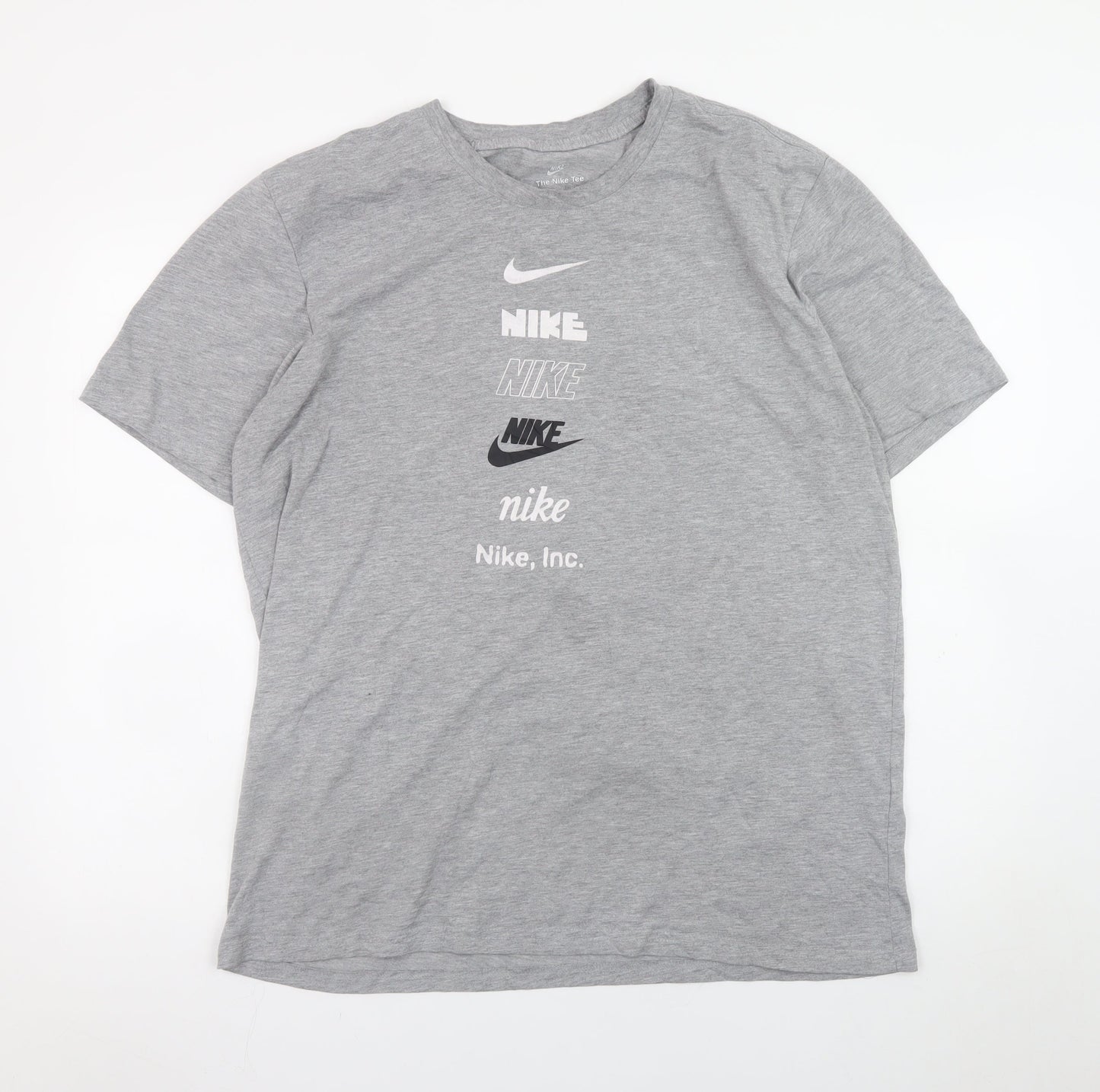 Nike Men's Grey 2XL Sports Graphic Logo Crew Neck T-Shirt